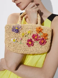 Straw Bag With Flowers|Parfois Best