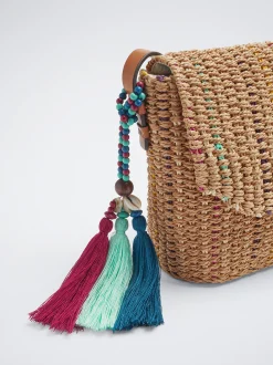 Straw Crossbody Bag|Parfois Online
