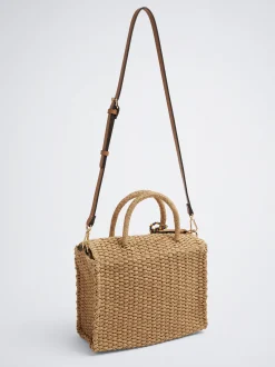 Straw Crossbody Bag With Detachable Pendant|Parfois Store