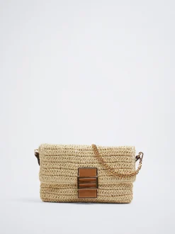 Straw Shoulder Bag|Parfois Sale