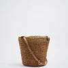 Straw-Effect Basket Bucket Bag|Parfois Cheap