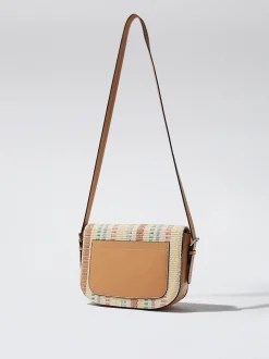 Straw-Effect Crossbody Bag|Parfois Cheap