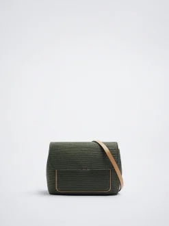 Straw-Effect Crossbody Bag|Parfois Outlet