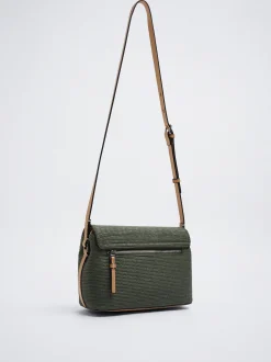 Straw-Effect Crossbody Bag|Parfois Outlet