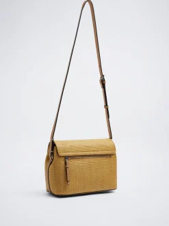 Straw-Effect Crossbody Bag|Parfois Outlet