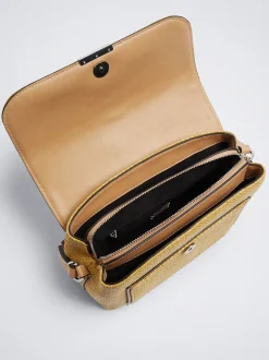 Straw-Effect Crossbody Bag|Parfois Outlet