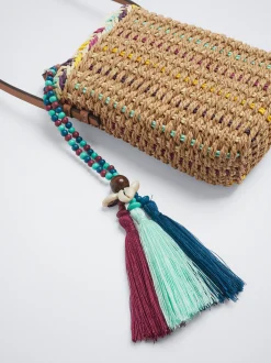 Straw-Effect Mobile Phone Bag|Parfois Flash Sale