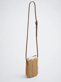 Straw-Effect Mobile Phone Bag|Parfois Flash Sale