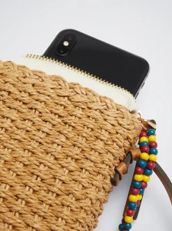 Straw-Effect Mobile Phone Bag|Parfois Best