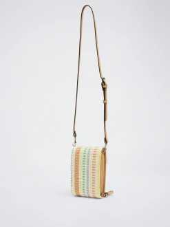 Straw-Effect Mobile Phone Bag|Parfois Fashion