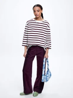 Striped Cotton T-Shirt|Parfois Store