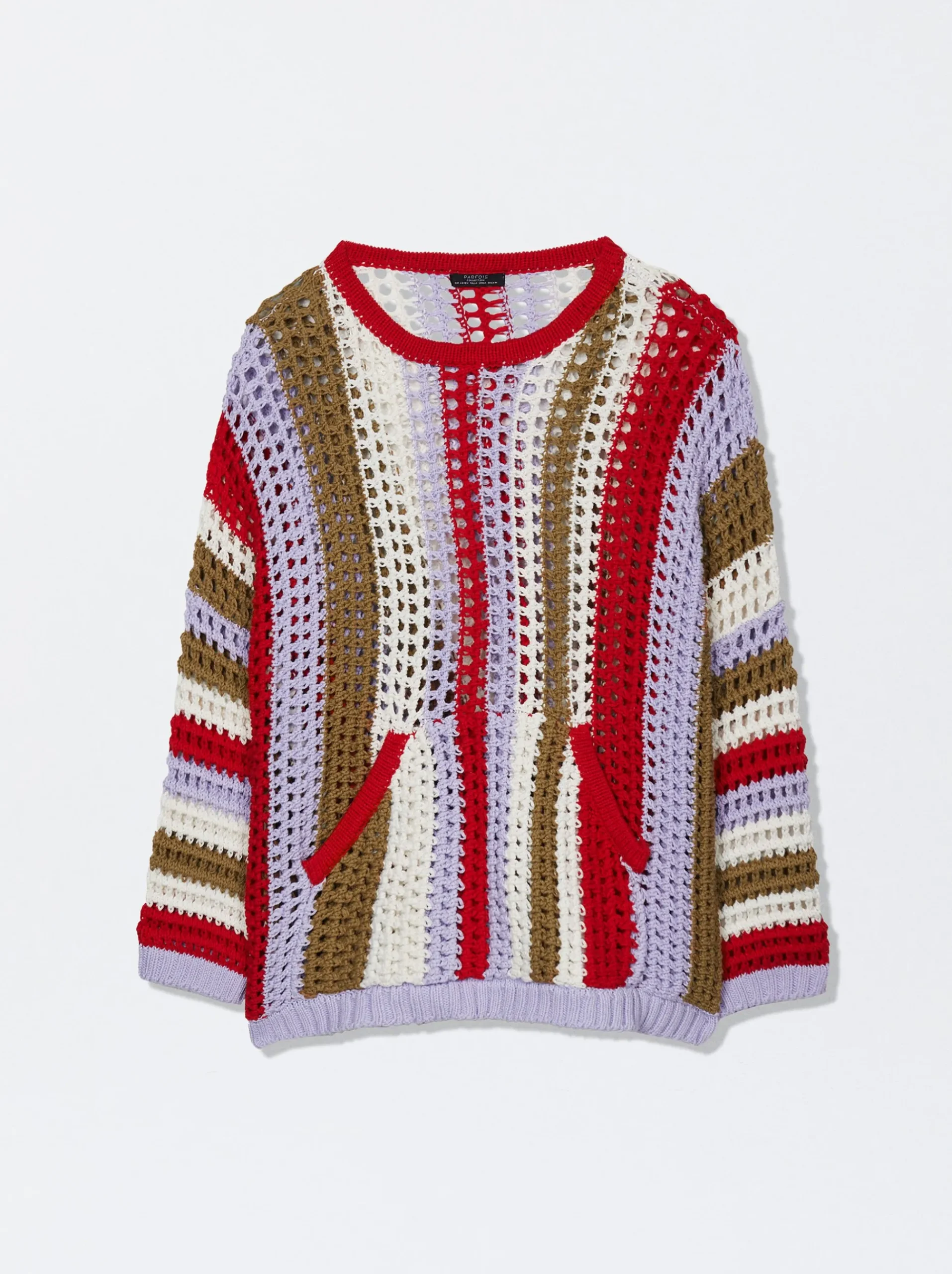 Striped Crochet Sweater|Parfois New
