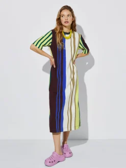 Striped Midi Dress|Parfois Online