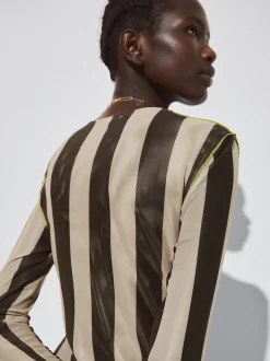 Striped Tulle Midi Dress|Parfois Flash Sale