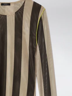 Striped Tulle Midi Dress|Parfois Flash Sale