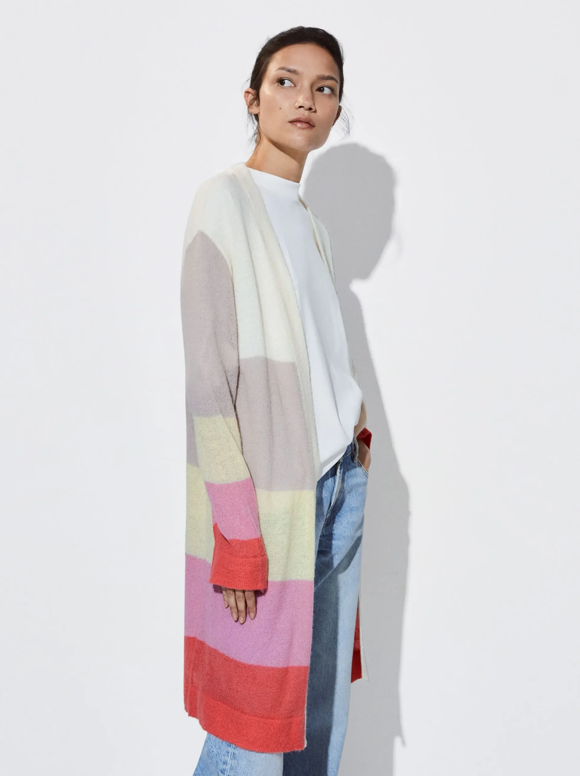 Striped Wool Blend Cardigan|Parfois Discount