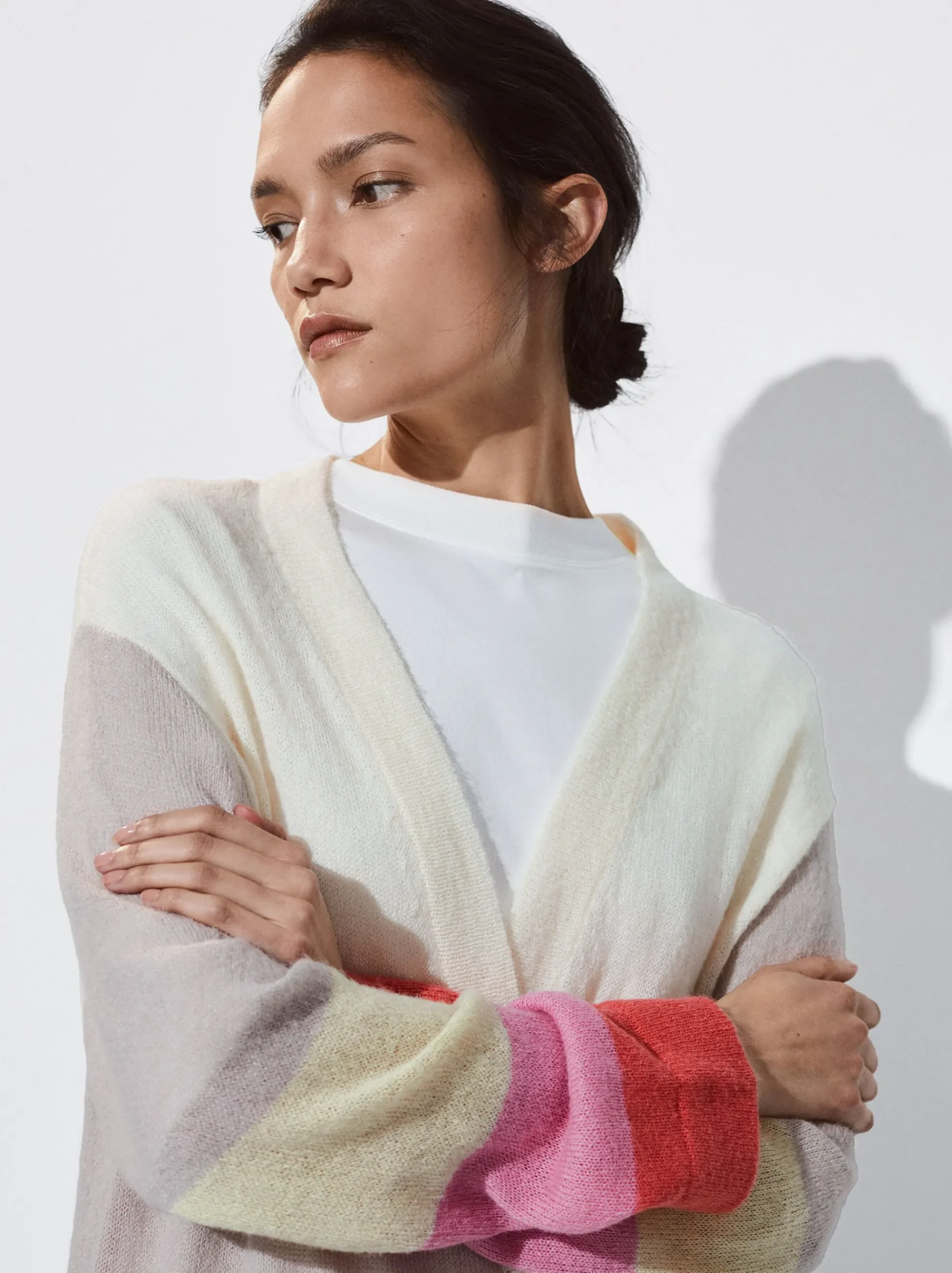 Striped Wool Blend Cardigan|Parfois Discount