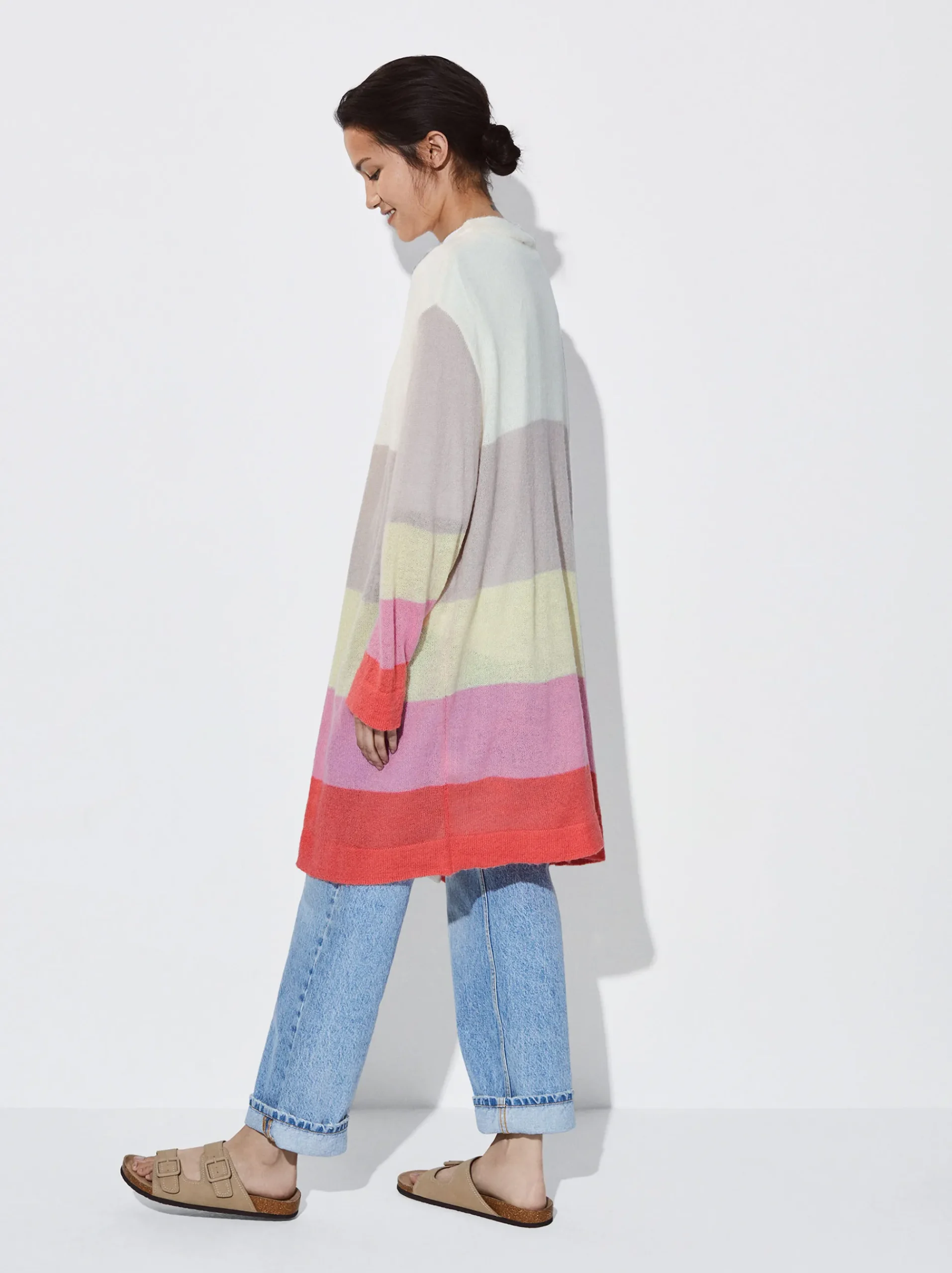 Striped Wool Blend Cardigan|Parfois Hot