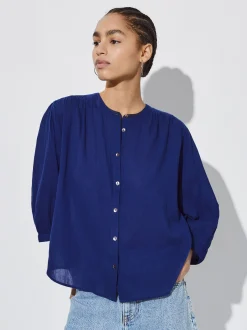 Textured Shirt With Puffed Sleeves|Parfois Outlet