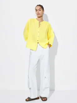 Textured Shirt With Puffed Sleeves|Parfois Cheap