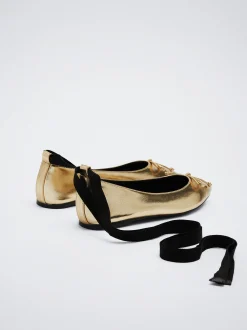 Tied Ballerinas With Bow|Parfois Sale