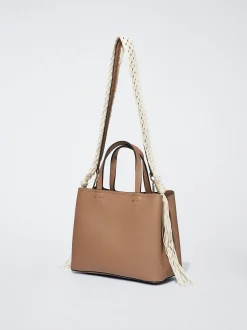 Tote Bag With Macram Handle|Parfois Store