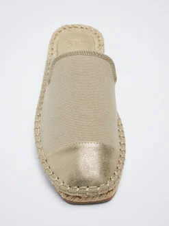 Two-Tone Jute Mules|Parfois Shop