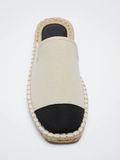 Two-Tone Jute Mules|Parfois Clearance