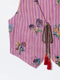 Vest With Embroidery|Parfois Sale