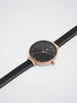 Watch With Leather Effect Wristband|Parfois Clearance