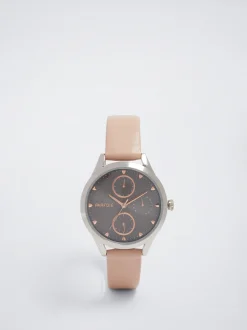 Watch With Leather Effect Wristband|Parfois Sale