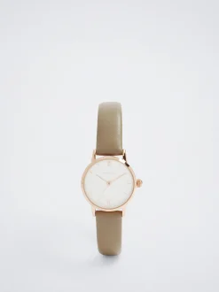Watch With Leather Effect Wristband|Parfois Fashion
