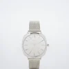 Watch With Stainless Steel Metallic Mesh Strap|Parfois Discount