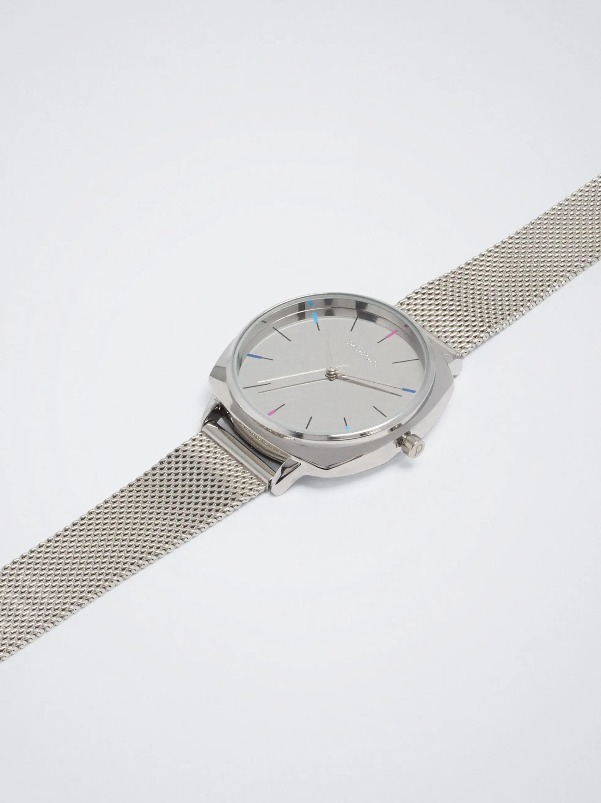 Watch With Stainless Steel Metallic Mesh Strap|Parfois Discount