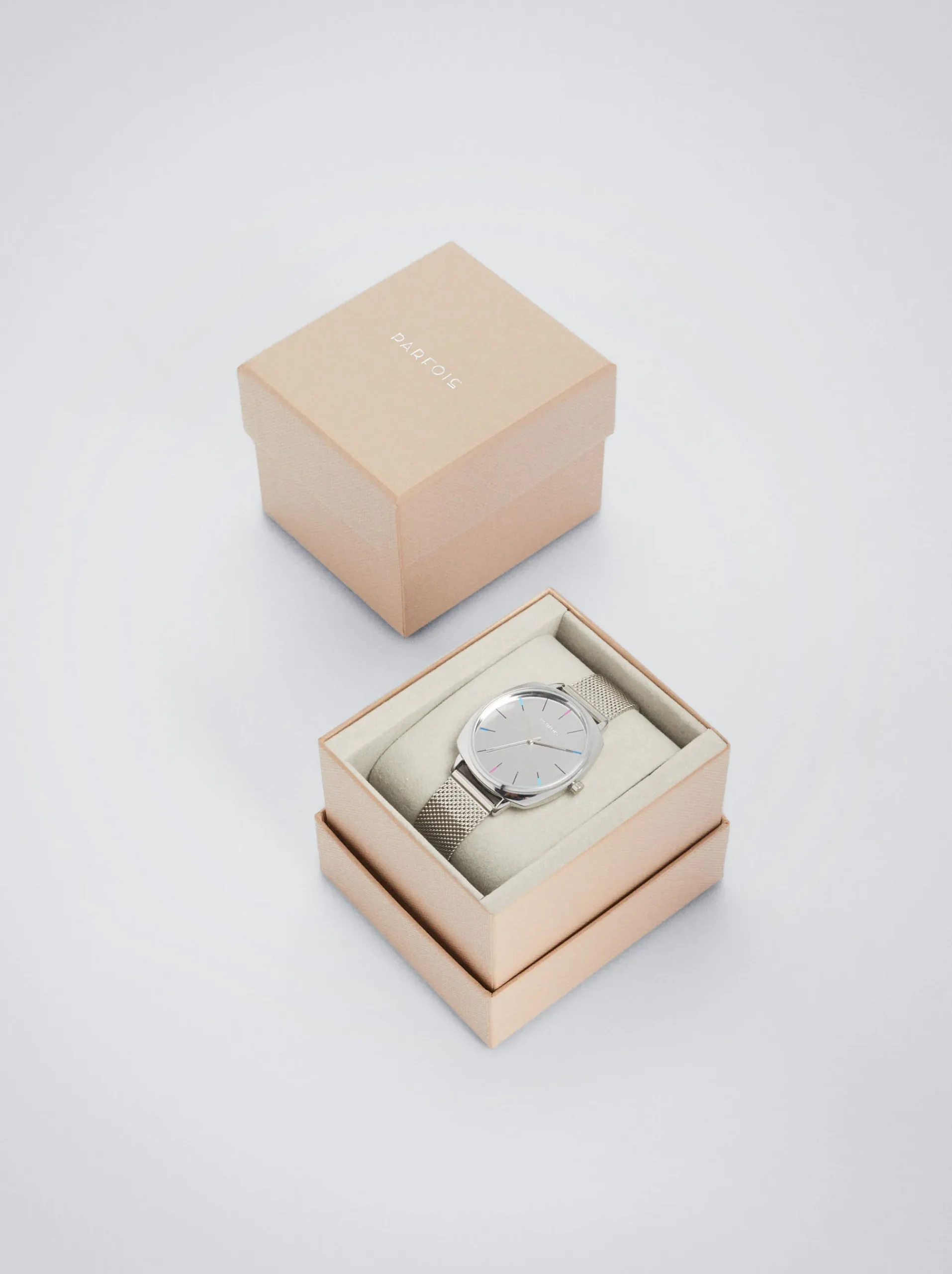 Watch With Stainless Steel Metallic Mesh Strap|Parfois Discount