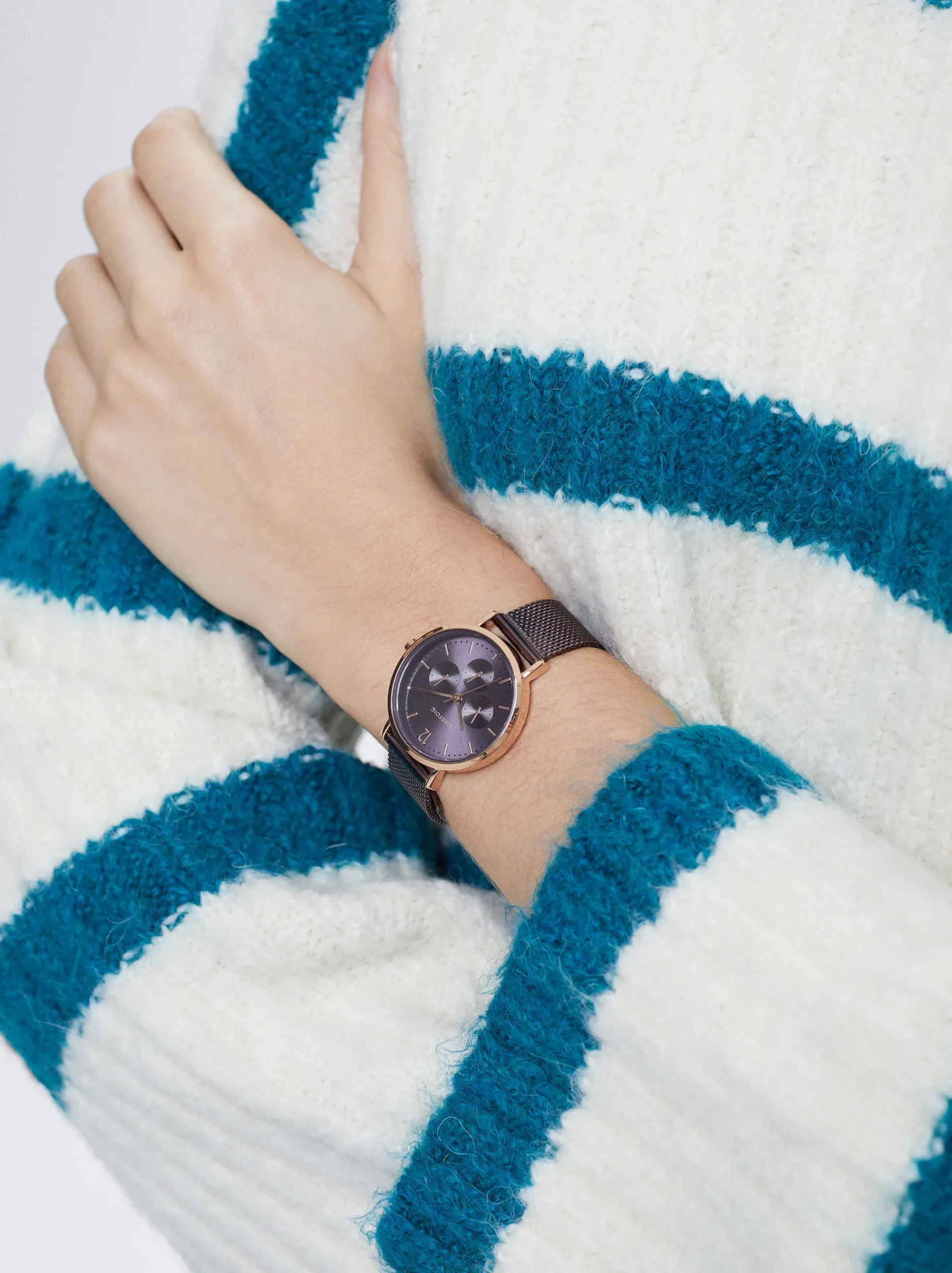 Watch With Stainless Steel Metallic Mesh Strap|Parfois Discount