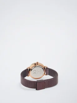 Watch With Stainless Steel Metallic Mesh Strap|Parfois Discount