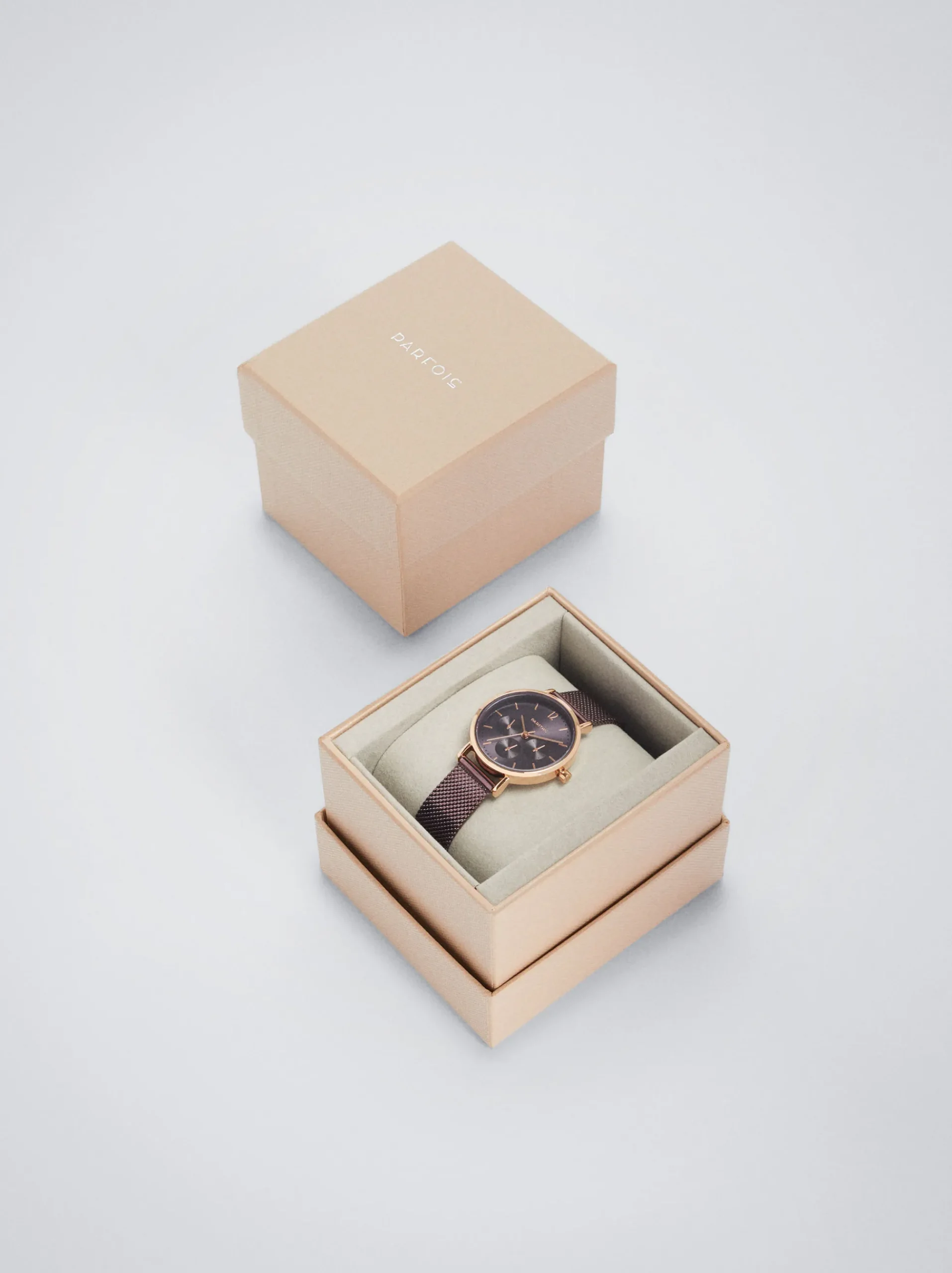 Watch With Stainless Steel Metallic Mesh Strap|Parfois Discount