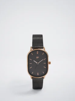 Watch With Stainless Steel Metallic Mesh Strap|Parfois Cheap