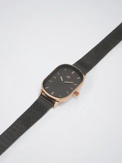 Watch With Stainless Steel Metallic Mesh Strap|Parfois Cheap