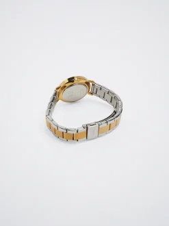Watch With Two-Toned Steel Strap|Parfois Cheap