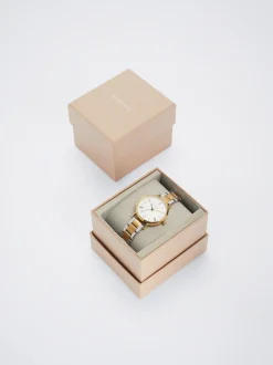 Watch With Two-Toned Steel Strap|Parfois Cheap