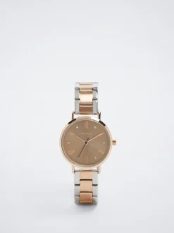 Watch With Two-Toned Steel Strap|Parfois Hot