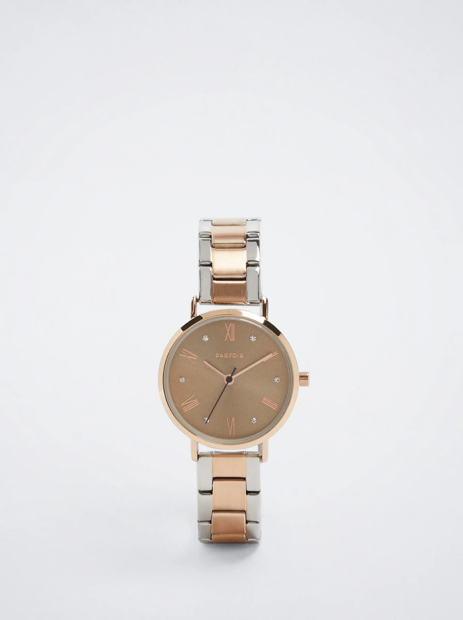 Watch With Two-Toned Steel Strap|Parfois Hot