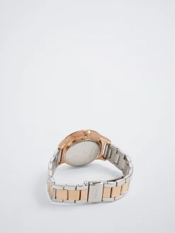 Watch With Two-Toned Steel Strap|Parfois Sale