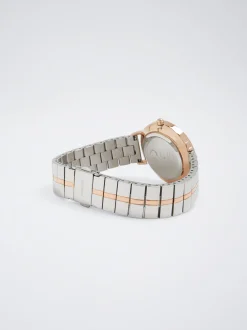 Watch With Two-Toned Steel Strap|Parfois Cheap