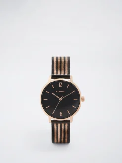 Watch With Two-Toned Steel Strap|Parfois Clearance