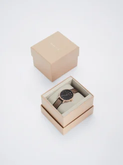 Watch With Two-Toned Steel Strap|Parfois Clearance