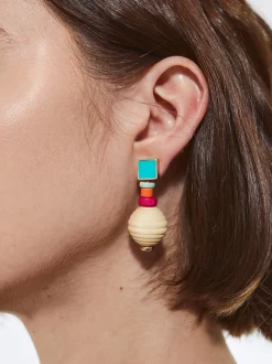 Wood And Resin Earrings|Parfois Best