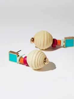 Wood And Resin Earrings|Parfois Best